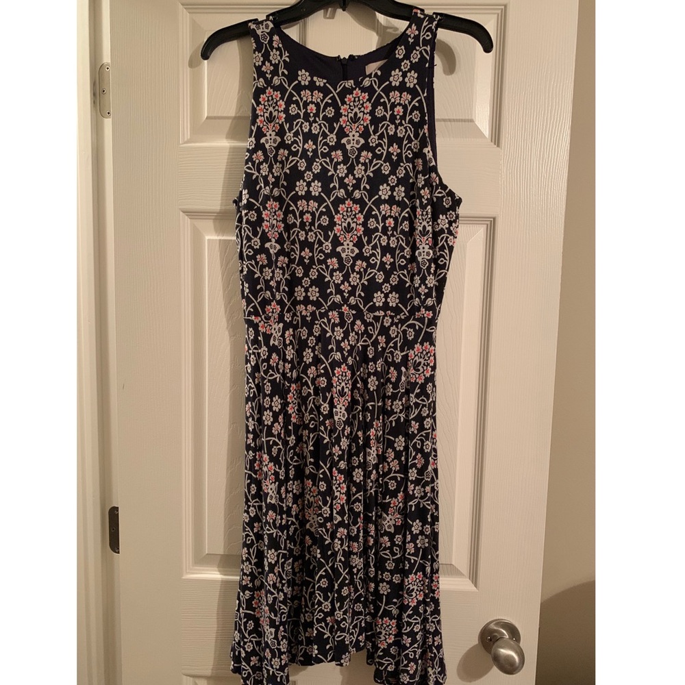 Loft blue pattern dress